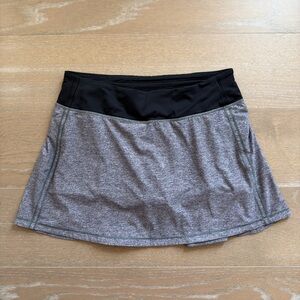 Lululemon Women’s Size 6 Regular Fit Pace Rival Tennis Skort Skirt Shorts Gray